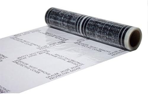 Hi-Tech Auto Adhesive Plastic Floor Mat, 4 mil | Perforated Every 24" | 171 Mats Per Roll | (24" Wide, 300' Long)