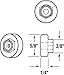 Prime-Line M 6065 Shower Door Roller, 5/8 In. Diameter, Flat Edge Nylon Tire, Steel Ball (2 Pack), White