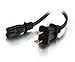 C2G/Cables to Go 27399 18 AWG 2-Slot Polarized Power Cord for NEMA 1-15P to IEC320C7 (6 Feet/1.82 Meters)