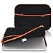 Pawtec Neoprene Sleeve Protective Storage Carrying Case - Compatible with MacBook 13-Inch Pro/Retina/Air - with Extra Storage Pocket for Accessories and Wall Charger (Black)