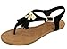 Top Moda Women's Grommet Tassel Fringe Flat Thong Sandal