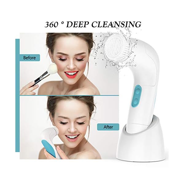 Facial-Cleansing-Brush2021-UpgradedETEREAUTY-Face-Brush-IPX7-Waterproof-5-in-1-Portable-Exfoliating-Brush-for-Skin-Care Facial Cleansing Brush,【2021 Upgraded】ETEREAUTY Face Brush IPX7 Waterproof 5 in 1 Portable Exfoliating Brush for Skin…