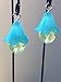 Fairy Garden Blue Hanging Miniature Lanterns Set of 2. Dollhouse, Terrarium Décor.