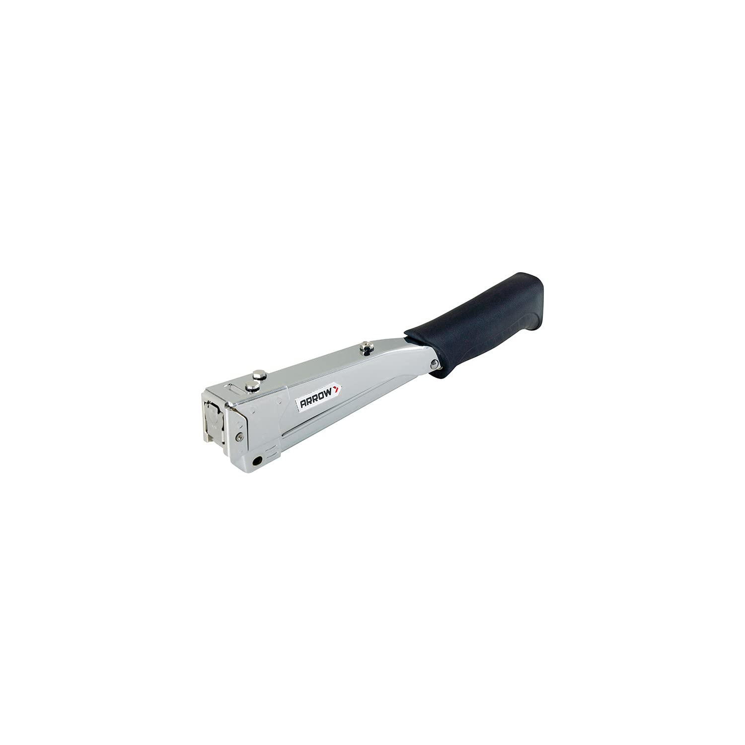 Photo 1 of Arrow HT55BL Hammer Tacker, Manual Stapler for Construction and Insulation, Ergonomic Grip Handle, Dual-Capacity Rear-Load Magazine, Fits 1/4”, 5/16", or 3/8" Staples, Silver