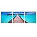 Wieco Art Blue Ocean 3 Piece Giclee Canvas Prints Wall Art Paintings for Living Room Bedroom Home Decorations Modern Stretched and Framed Seascape Artwork Grace Sea Beach Pictures Printed on Canvas