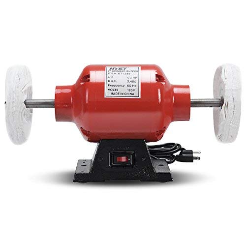 Goplus Benchtop Buffer Polisher Grinder Heavy Duty With Two Buffing