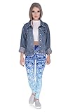 PINK PLOT Basic Printed Leggings Patterned High Elasticity Pants for Women Girls