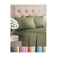 King Size 4 Piece Sheet Set - Comfy Breathable & Cooling Bed Sheets Set - Hotel Luxury Bedding for Women, Men, Kids, Teens, Boys & Girls - Deep Pockets, Soft and Wrinkle Free - Oeko-Tex - Sage Green