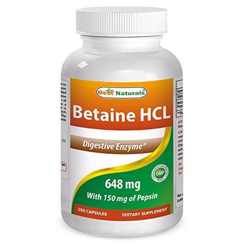 UPC 817716012377, Best Naturals Betaine HCL 648 mg 250 Capsules