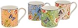 Belleek Cottage Garden Mugs (Set of 4), Multicolor