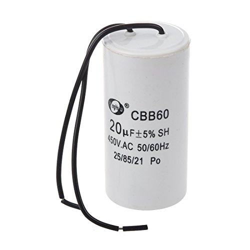 SODIAL(R) CBB60 20uF Wire Lead Cylinder Motor Run SH Capacitor AC 450V