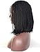 BLUPLE Yaki Bob Lace Front Braided Wig #1B Natural Black Half Hand Tied Synthethic Heat Resistant Hair Short Bob Yakibraids Wigs Middle Part with Baby Hair for Black W (14 Inch, Yaki Micro Braids,#1B)