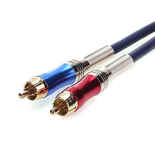 TISINO Dual 1/4 inch TS to Dual RCA Stereo Audio Interconnect Cable Patch Cable Cords -6.6 ft