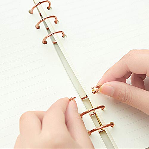 8 PCS Metal 3-Ring Loose Leaf Binders Book Rings 20mm Inner Diameter,Binding Spines Combs,DIY Diary Photo Album Rings Book Calendar Round Circle,Silver and Golden - Thumbnail 4