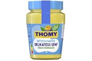 German Mustard Thomy Delikatess Senf Mittelscharf in Glas 250ml From Germany
