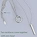 925 Sterling Silver Double-deck Necklace with Ring and Bar Pendant Choker Necklace