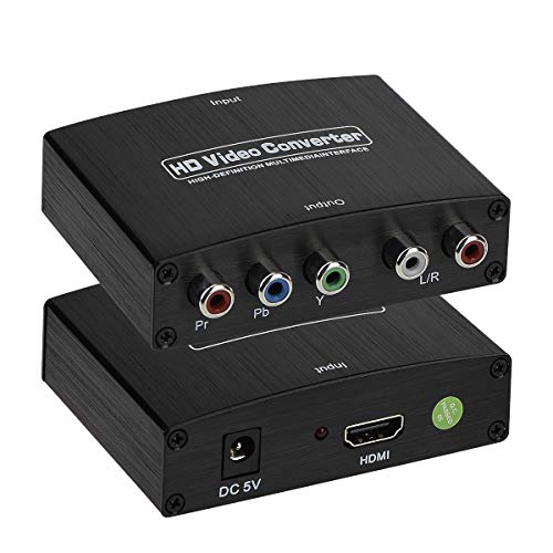 HDMI to Component YPbPr 5RCA RGB + R/L Converter V1.4 with R/L Audio Output Support for MacBook TV Blu-Ray DVD PS4 DVD, PSP, Xbox 360,Amazon Fire TV