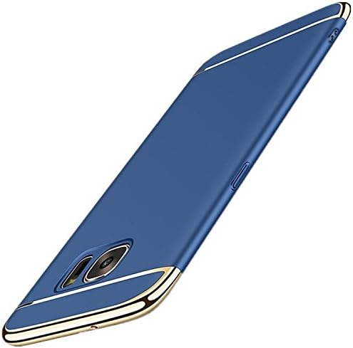 Galaxy S7 Edge S 7 Edge Case, 3 in 1 Ultra-thin 360 Full Body Ultra-thin Anti-Scratch Shockproof Hard PC Non-Slip Skin Smooth Cover Case with Electroplate Bumper for Samsung Galaxy S7 Edge