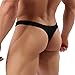 YOOBNG Men's Sexy G-String Breathable Hole Underwear Bikini Low Rise Pouch Briefs Black