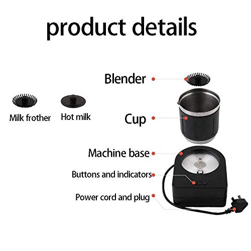 Milchaufschäumer, Elektro Milch Dampfer Schaum-Maschine for Capuccino, Latte, heiße Schokolade, automatische heiße kalte… – Bild 6