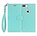 FYY for iPhone 8 Plus Case/iPhone 7 Plus Case, PU Leather Flip Wallet Phone Case with Card Holder Wrist Strap Kickstand Protective Cover for iPhone 7 Plus/8 Plus 5.5