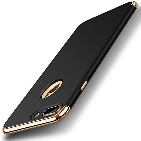 iPhone 7 plus case,DUOYIZHI Stylish Slim Hard Case with 3 Detachable Parts 【Black】 for Apple iPhone 7 plus(5.5")