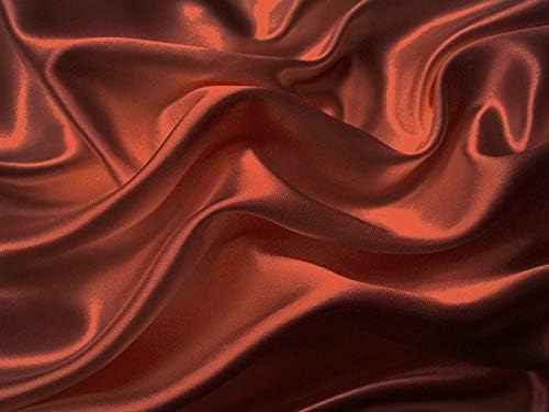 Precious Linen 100% Pure Silk Satin Sheet Set4pcs, Silk Fitted Sheet 20'' Deep Pocket,Silk Flat Sheet,Silk& Two Pillowcases Set !!!(Full Rust)