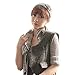 Women Crochet Headband Knit Hairband Flower Winter Ear Warmer Headwrap (Gray)