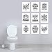 Palace Learning Funny Bathroom Decor - Set of 9 Bathroom Quotes and Sayings - Double Sided - Wall Art Prints - Toilet Humor - Unframed (CARDSTOCK, 8 x 10)