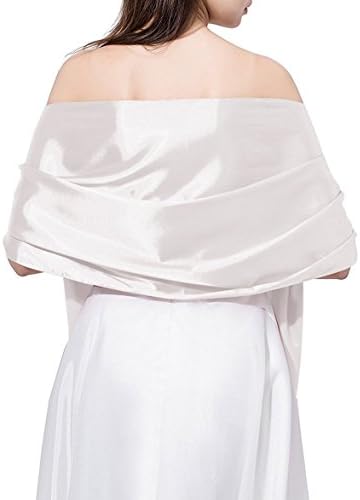 Baiweite Satin Shawl Wrap Wrap For Evening/Wedding Party (Ivory)