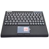 Keysonic ACK-540RF+ Black Wireless Mini Keyboard with Integrated Smart Touchpad UK Layout