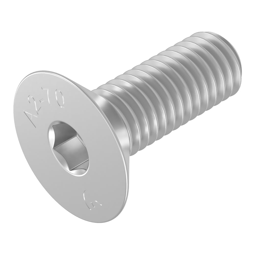SECCARO countersunk screw M10 x 30 mm, stainless steel V2A VA A2, DIN 7991 / ISO 10642, hexagon socket, 20 pieces