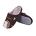 Cute Animal House Slippers for Women Fuzzy Hedgehog Home Shoes Waterproof Sole Indoor Slippers, Brown, 8-9.5 Women / 6.5-8 Men