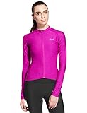 Baleaf Women's Space Dye Long Sleeve Cycling Jersey UPF 30+ Purple Size L
