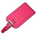 (Rose) Stylish Microfiber Leather ID Tags Business Card Holder for Luggage Baggage ID Travel Identifier for DJ Equipment Travel Bag Flight Case ID Name Suitcase Label Sports Bag New Gift