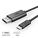 uni USB C to DisplayPort Cable 4K 60Hz, Thunderbolt 3 to DisplayPort Cable Compatible for MacBook Pro 16'' 2019/2018/2017, MacBook Air iPad Pro 2019/2018, XPS 15, Surface Book 2 and More - Gray (3ft) primary