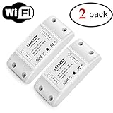 Wifi Smart Switch 2PCS | Wi-fi Wireless Remote Control Circuit Break for Household Appliances Compatible with Alexa DIY Your Home via iPhone Android App