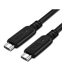 Nekteck USB-IF Certificado USB C 3.1 GEN 2 Cable (10 Gbps 100 W) USB C a USB C Cable (compatible con Thunderbolt 3) con marcador electrónico y suministro de energía para MacBook Pro Galaxy S9 S9 Plus OnePlus 6   Negro 3.3ft
