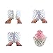 CUPCAKE WRAPPERS - 100 Pack White Shimmering Decorative Vine Lace Liner Wrapper - Versatile Design makes it perfect for Weddings Birthdays Tea Parties and any Special Event
