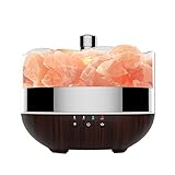 Signstek 400ML Ultrasonic Diffuser Aromatherapy Voice Control with Alexa and Google Assistant 7 Color Salt Lamp Essential Oil Diffuser Auto Shut Off Sleeping Lamp for Office, Home, Bedroom