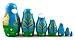 Peppa Pig Family Matryoshka Wooden Russian Nesting Dolls Kids Room Decor Art Crafts Gifts 7pc