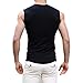 Pishon Men's Sleeveless Tee Shirts Casual V-Neck/Crew Neck Fitted Muscle T-Shirt
