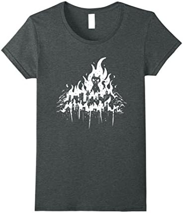 Womens Catastrophe | Cat shirt | Black cat Geeky Large Dark Heather