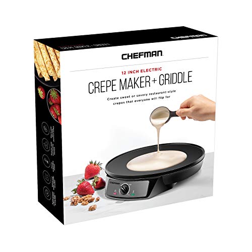 Chefman Electric Crepe Maker & Griddle, Precise Temperature Control