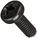 Small Parts M410D7985AB Steel Pan Head Machine Screw, Black Oxide Finish, Meets DIN 7985, #2 Phillips Drive, M4-0.7 Thread Size, 10 mm Length, Fully Threaded, Import (Pack of 100)