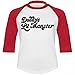 Kids Cute Daddy's Lil Monster: Youth American Apparel Raglan T-Shirt