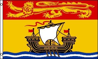 AZ FLAG, New Brunswick Flag, 2x3 Ft, 100D Polyester Canada, Canadian Region Of New Brunswick Banner with Two Metal Grommets