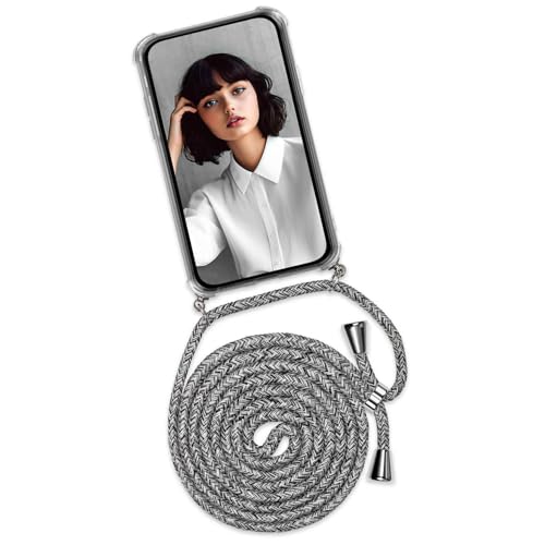 ONEFLOW Handykette für iPhone 16 Pro Hülle mit Band, Handyhülle mit Kette abnehmbar, Handyband zum Umhängen, Handy Umhängeband Lange Handykordel, Twis