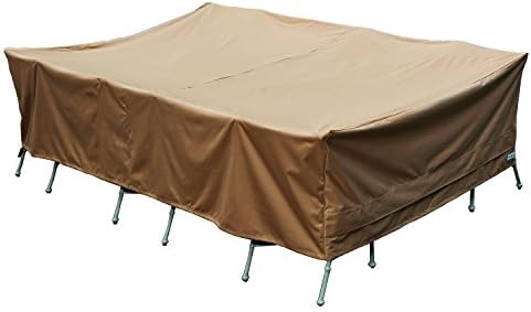 Patio Armor SF43352 Extra Large Rectangular Table Cover, 117"/76"/27", Taupe