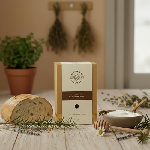 Aurum Apis Yemeni Wildflower Honey, 100% Raw Natural Sweetner Unadultrated Unfiltered, Pure Floral Sourced Hand Harvested Organic Honey, Non-GMO, Rich Nutrients & Energy Source – 500g Honey Jar